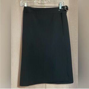 Briggs New York Elegant Black 12 Wrap Skirt GUC
